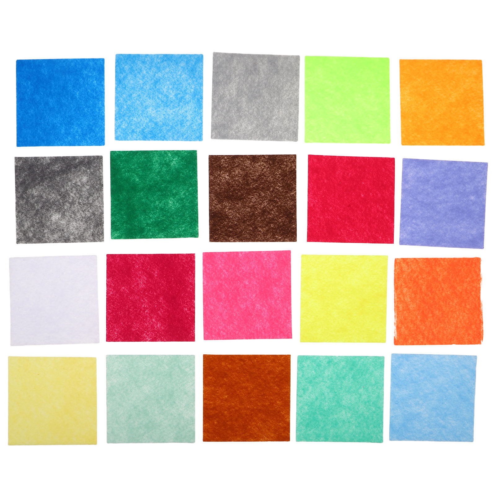Sewing Textile Art - 120Pcs Craft Felt Squares 10x10cm Coloured