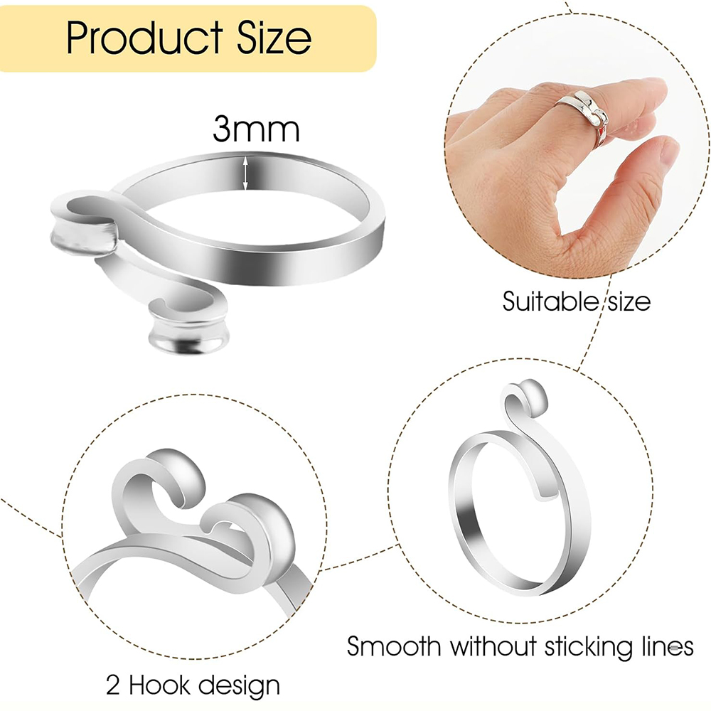 Knitting Crochet Loop Rings Kn - đánh giá và giá Sewing Thimble Metal
