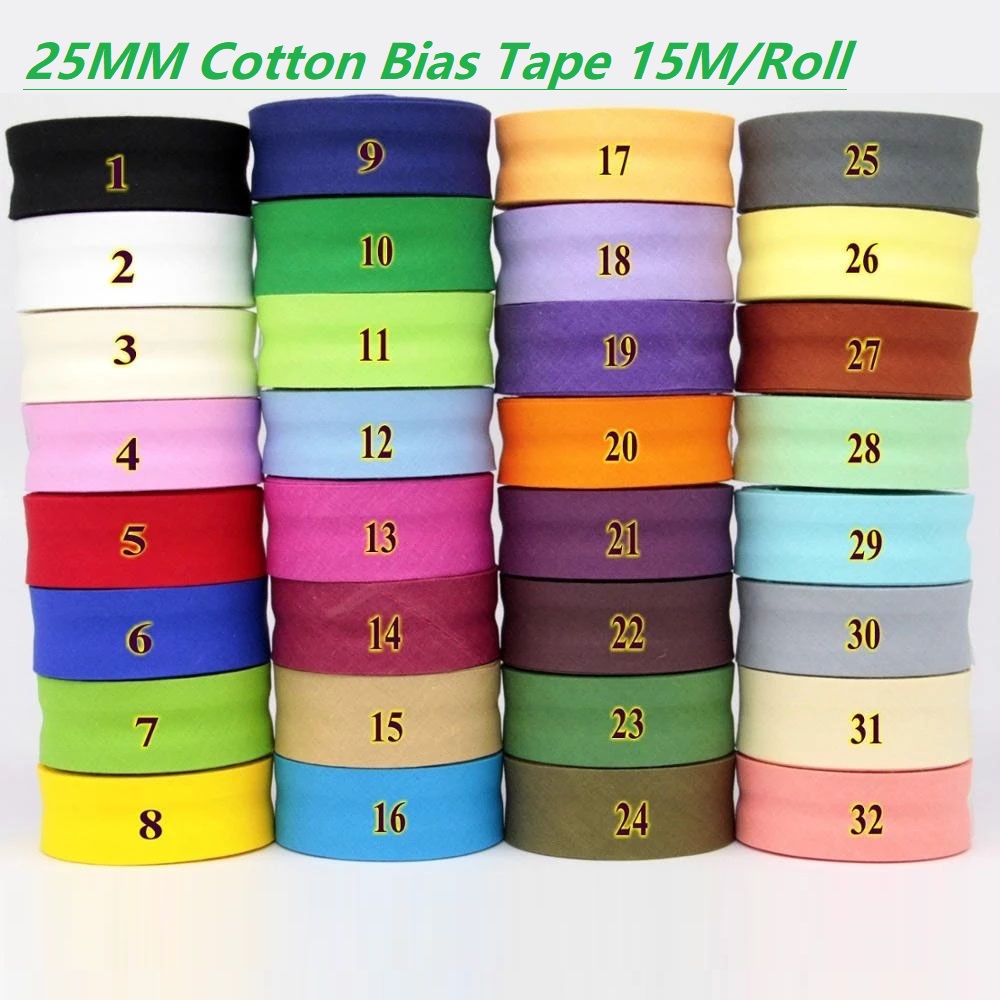 25mm Cotton Folded Bias Tape I - đánh giá và giá Binding Tape Bias