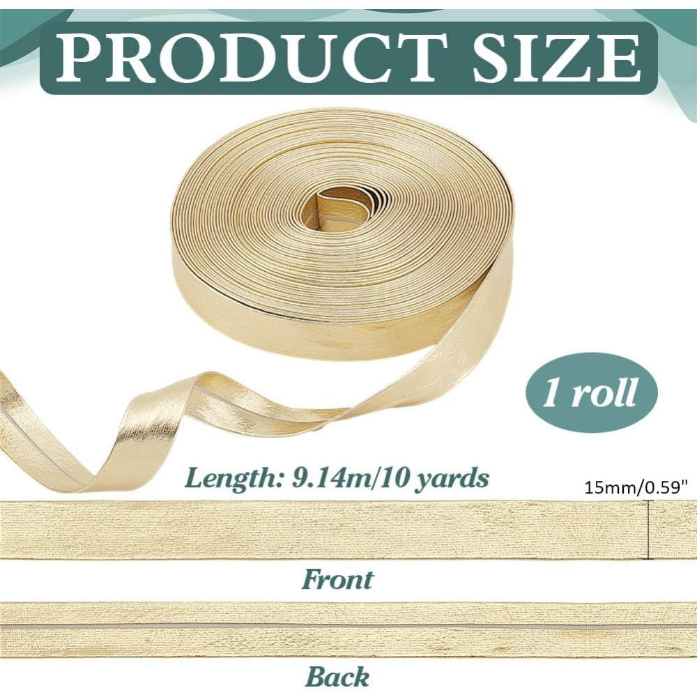 9.8 Yards Gold Leather Trim Fo - đánh giá và giá Binding Tape Bias