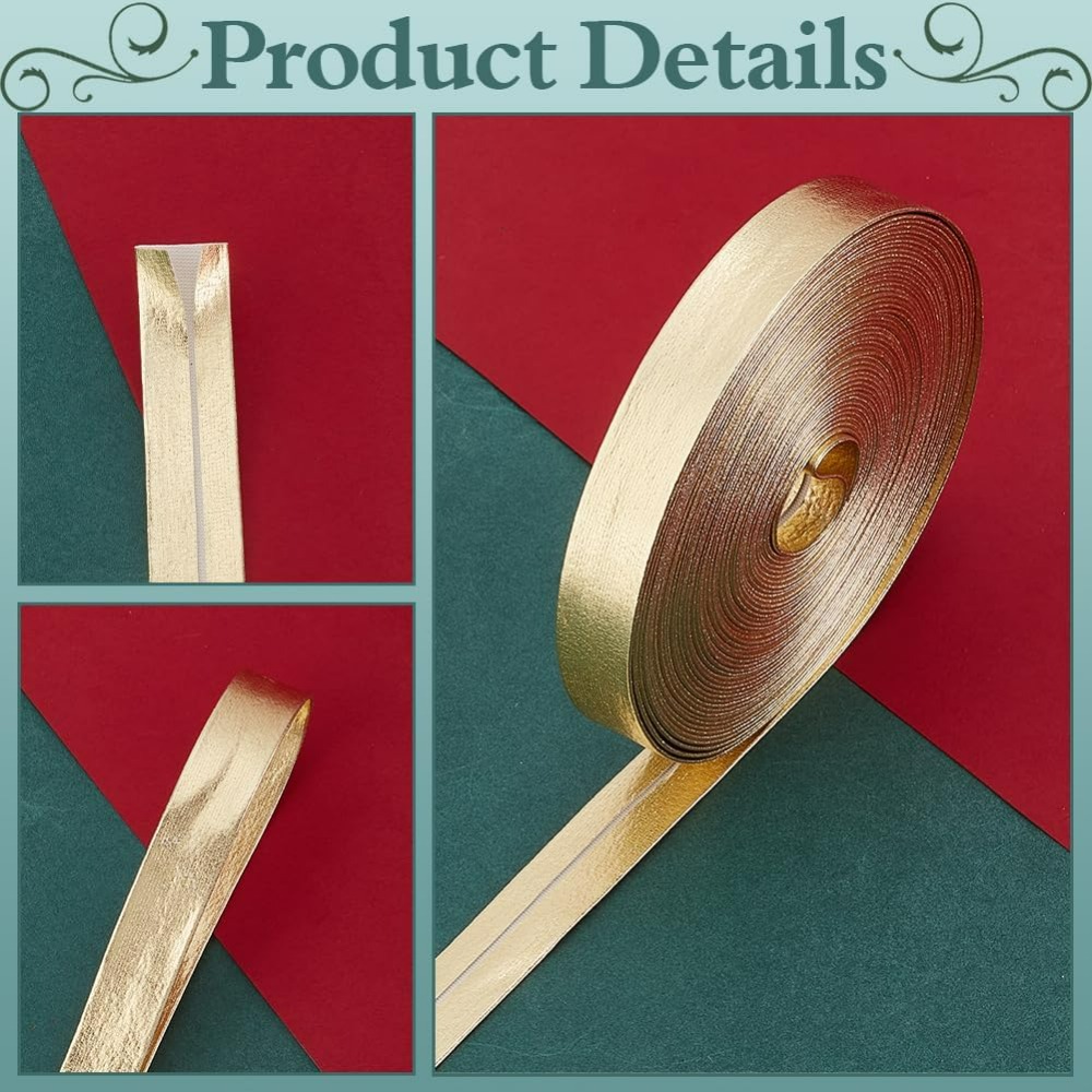 9.8 Yards Gold Leather Trim Fo - đánh giá và giá Binding Tape Bias