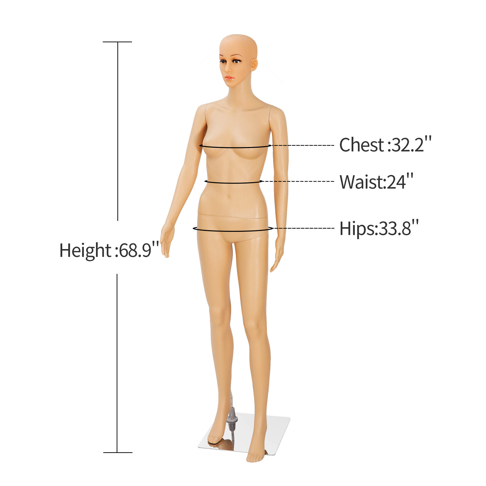 Female Mannequin Full Body PP  - đánh giá và giá Dress Form Mannequin