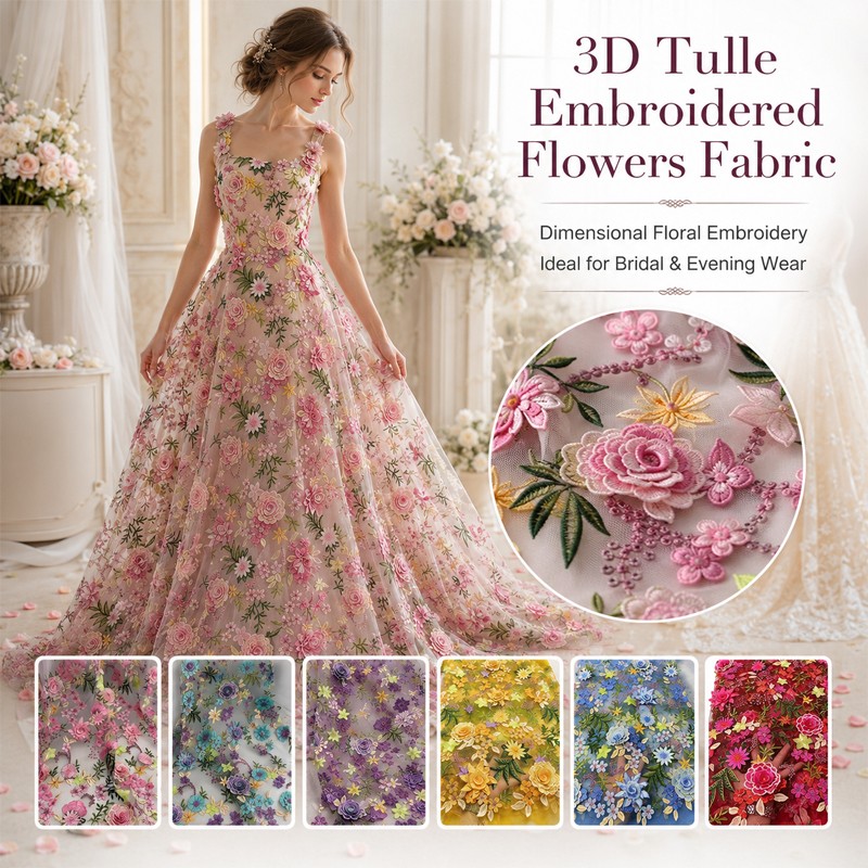 90x130cm 3D Floral Embroidered - đánh giá và giá Textile For Sewing