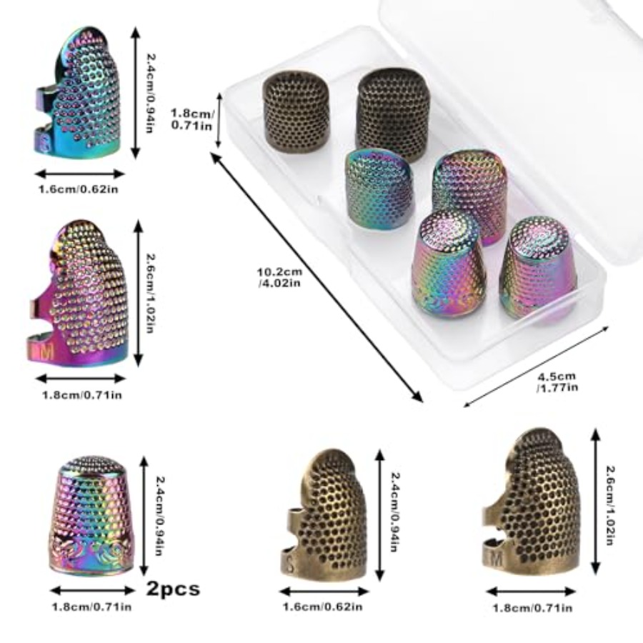 Thimbles for Hand Sewing, 6 PC - đánh giá và giá Sewing Thimble Metal