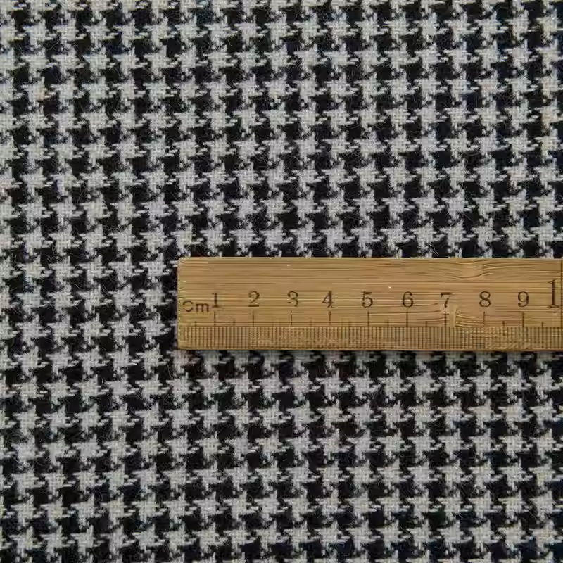 Light Coffee Small Houndstooth - đánh giá và giá Sewing Tweed Fabric